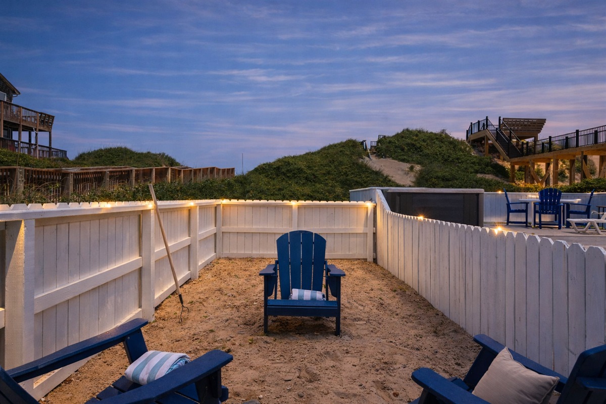 Beachfront Fire Pit — Bonfires, Starry Skies & Warm Blankets on the OBX | Coastline Haven, Nags Head