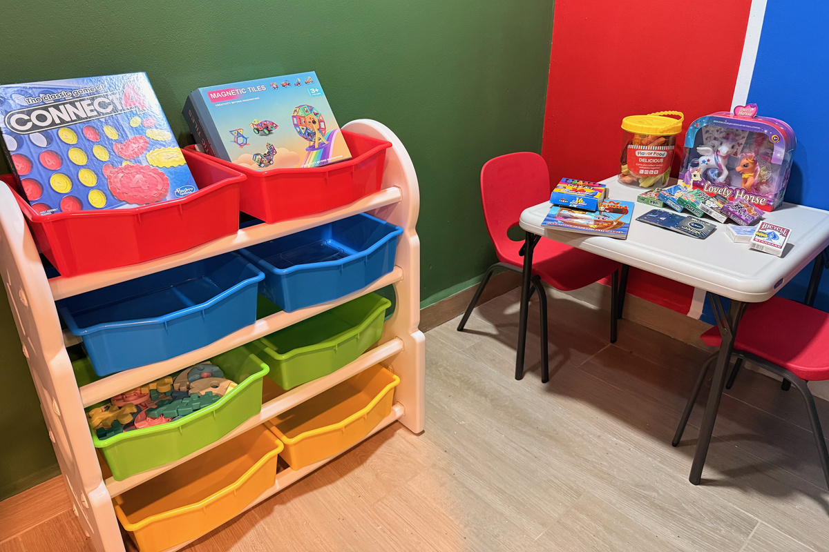 Connect 4, card games, toys. Rainy afternoon? Sorted.
