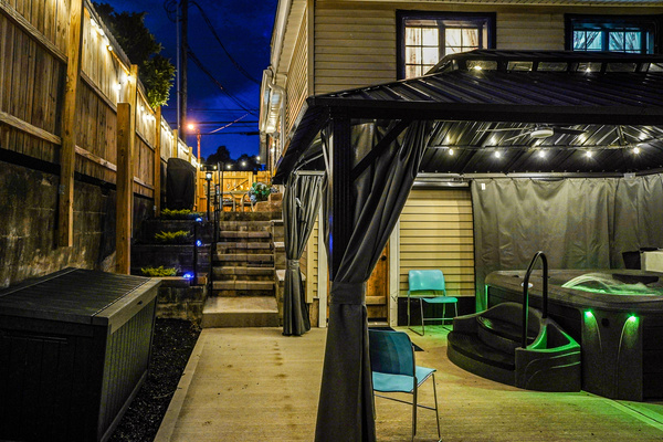Two patios so there's plenty of room to spread out and enjoy a quiet night at home. 