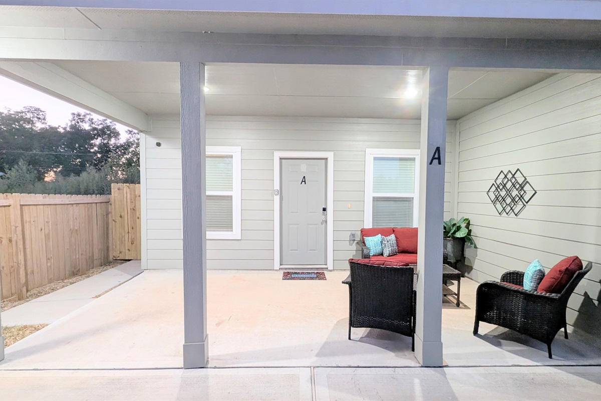 Well-lit and spacious front porch welcomes you to this lovely home.