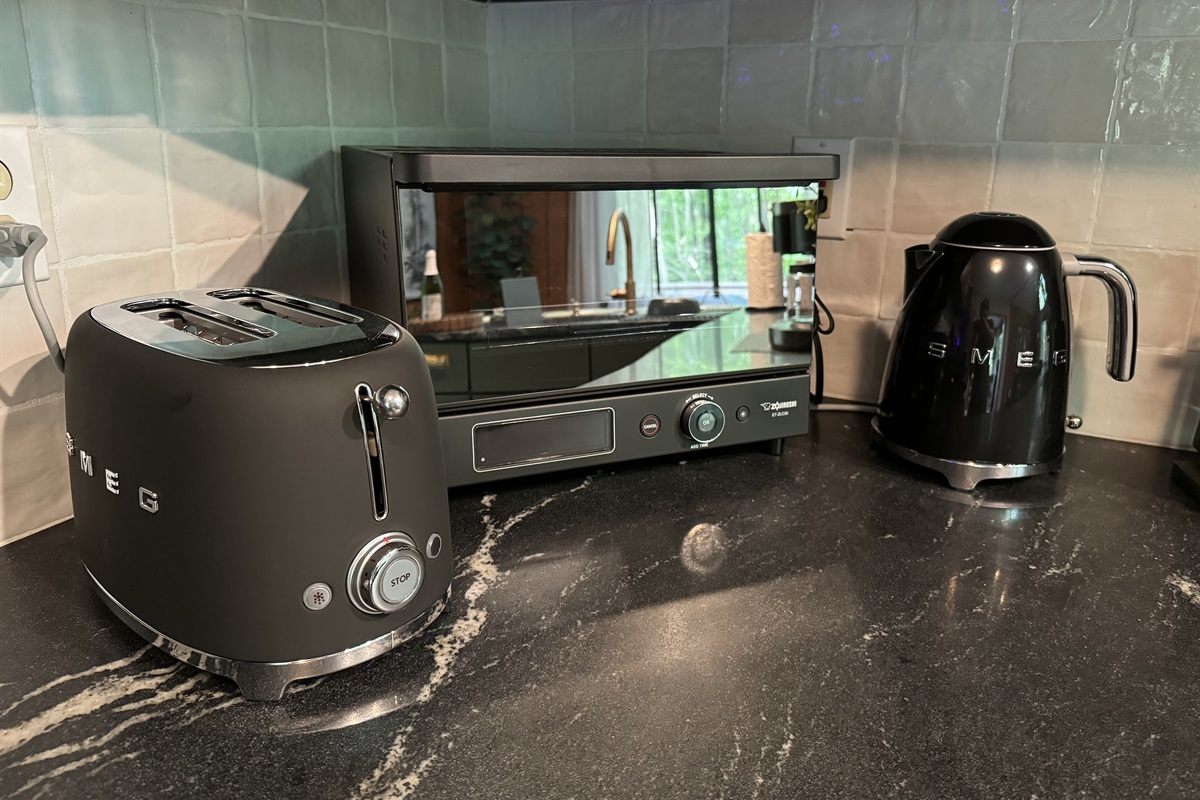 “Smeg toaster and kettle — design-forward and functional.”