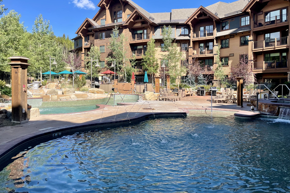 Make a splash in the outdoor pool