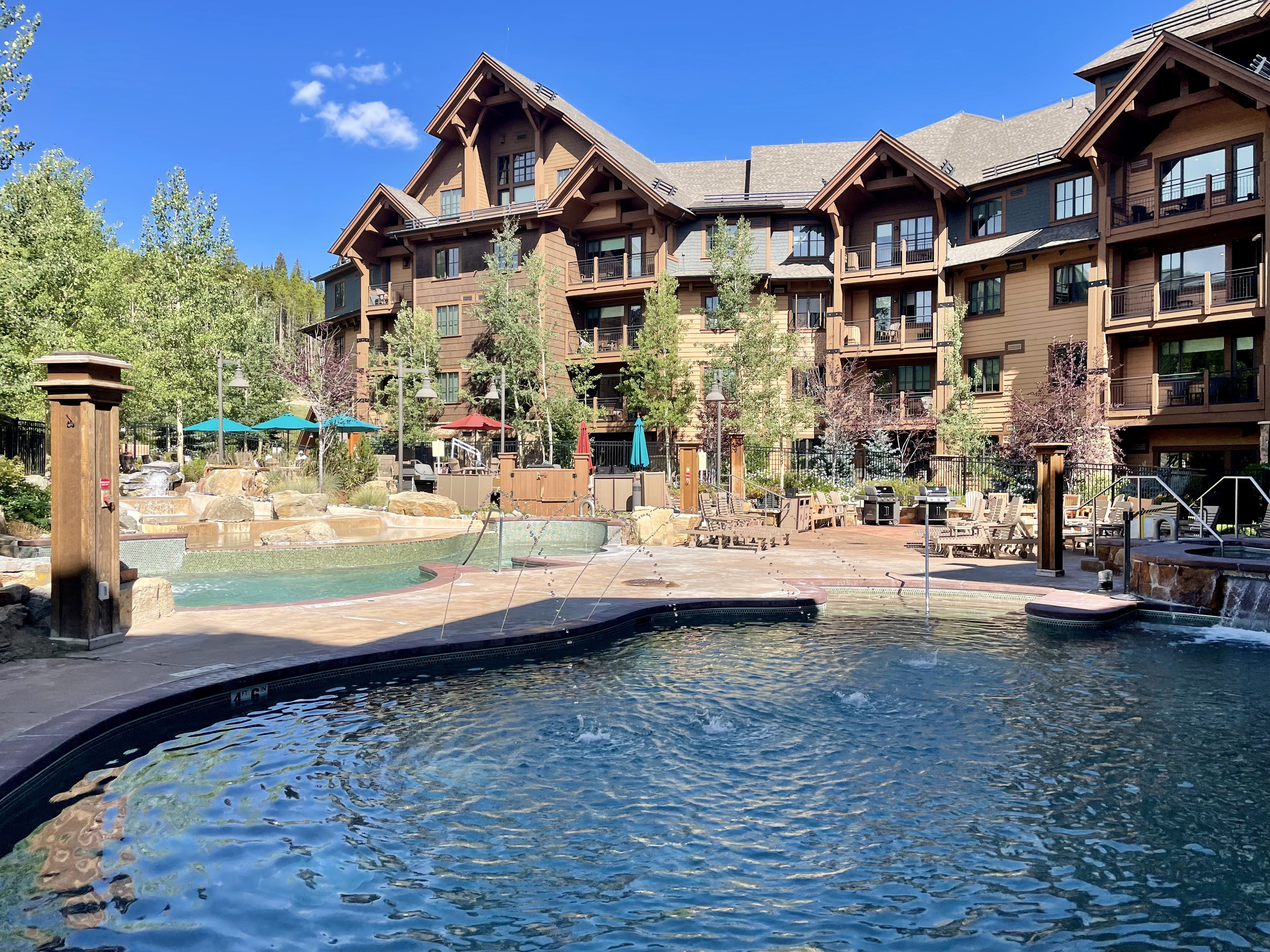 Make a splash in the outdoor pool