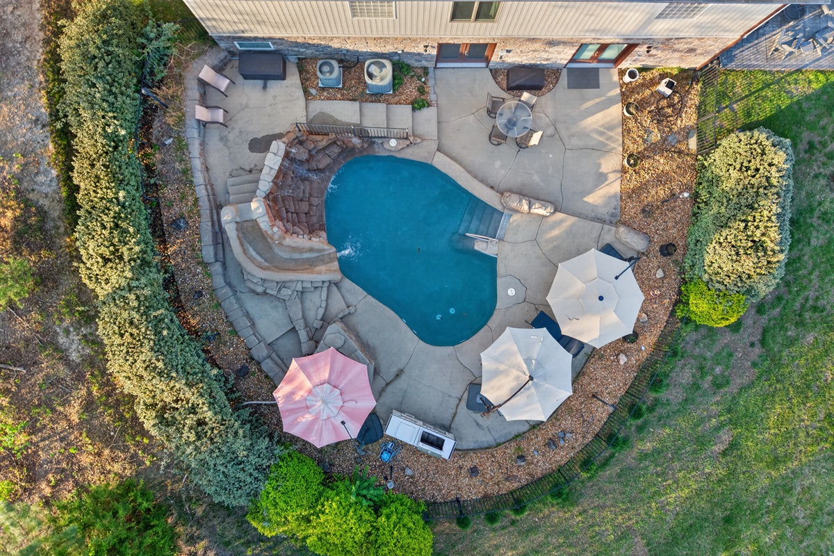 A bird's eye view of your private retreat