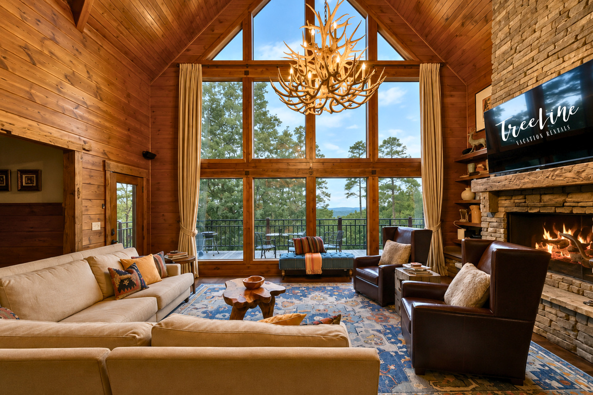 Whether you are settling in for a movie or simply relaxing after a day out exploring, this comfortable living space gives everyone an easy place to gather.