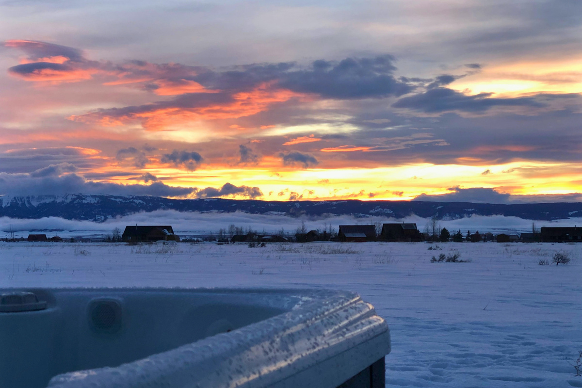 Enjoy the sunsets in the hot tub.