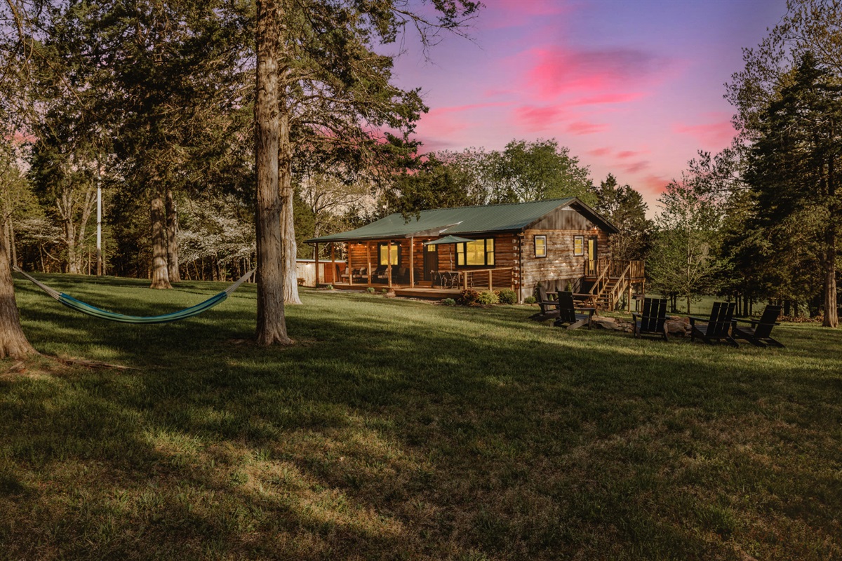 Sunsets are magical at Cedar Grove Cabin