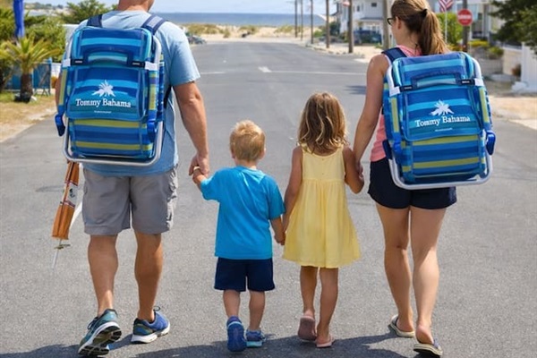 Skip the traffic! We are just a 2-block stroll from the ocean surf. The car stays in the driveway