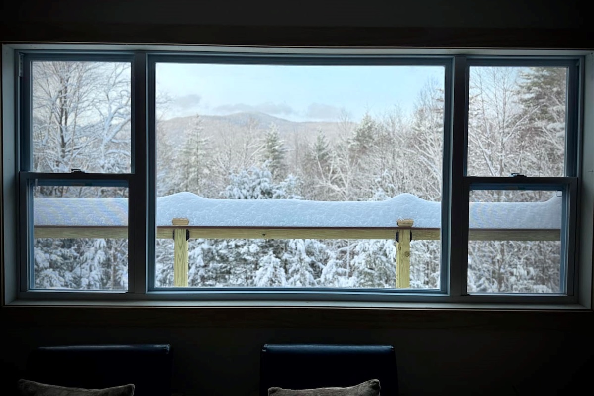 Views of the mountain from the living room