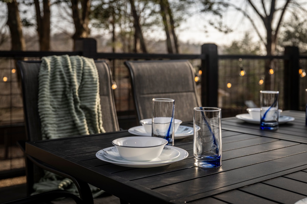 With room to cook, dine, and unwind, the outside deck enhances every meal.