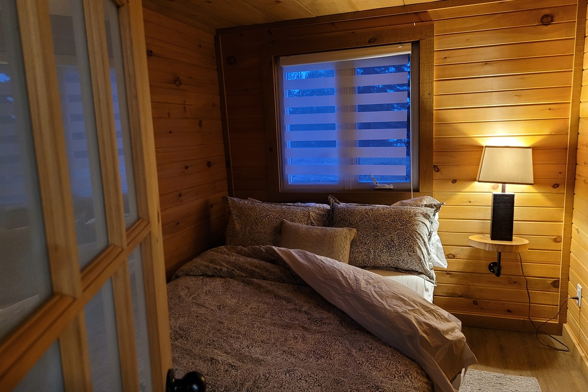 Main floor bedroom ready for a night's comfortable rest