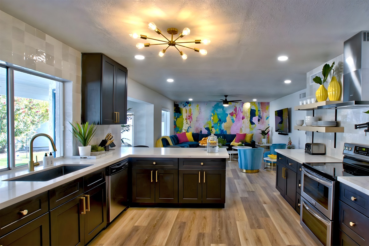 Fully-equipped kitchen makes preparing a gourmet meal easy