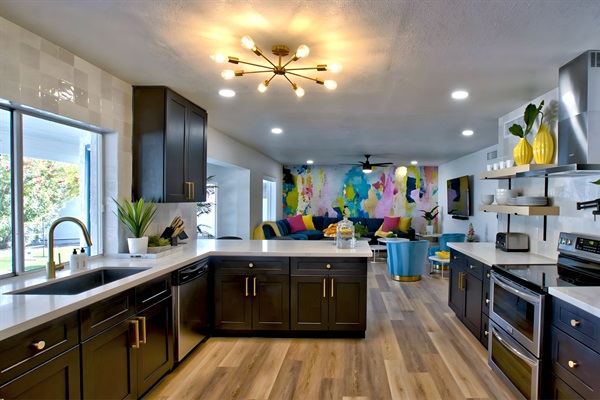 Fully-equipped kitchen makes preparing a gourmet meal easy