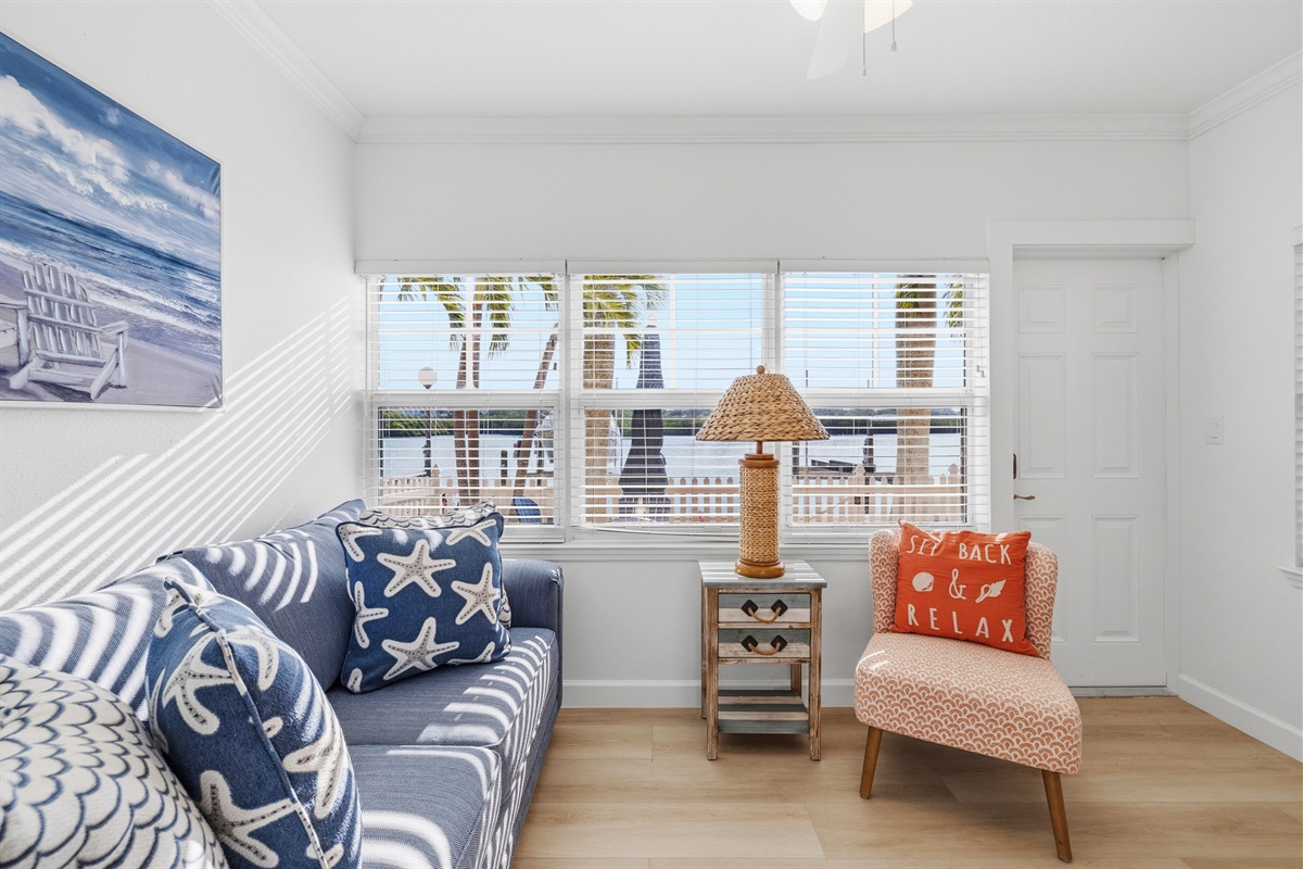 Den, located off the living room and master bedroom, with a full-sized sleeper sofa.