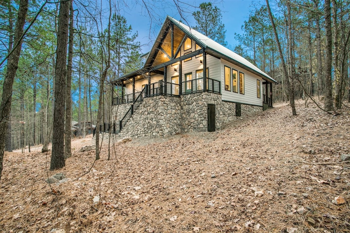 Immerse yourself in peaceful nature—Rabbit Paw is nestled among towering trees and tranquil greenery.