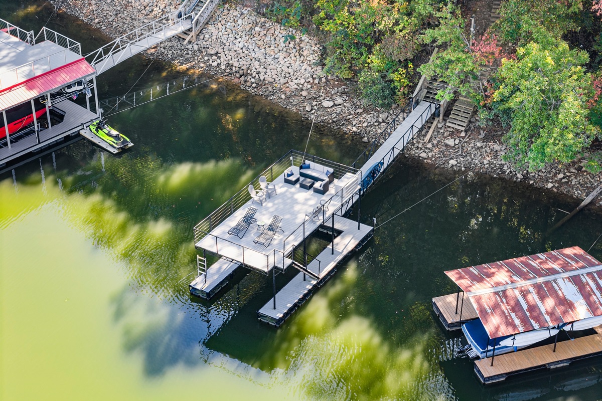 Aerial view of the dock