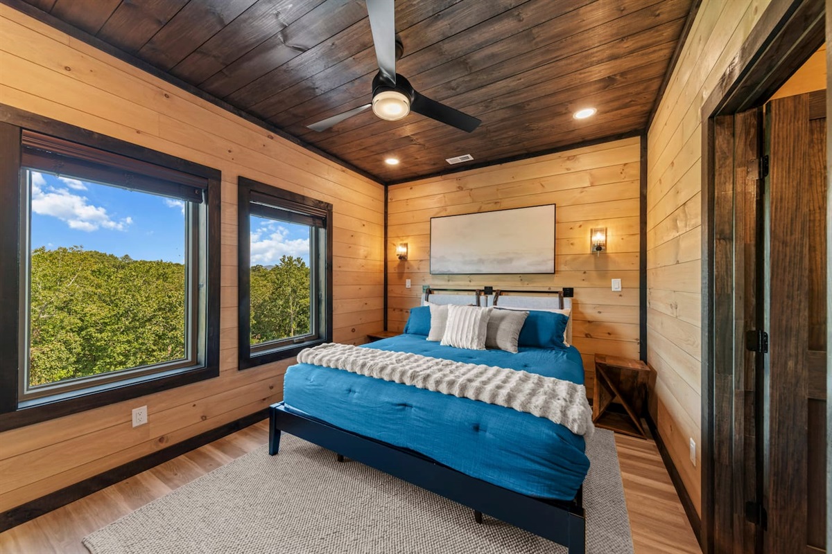 The third bedroom is located on the second floor