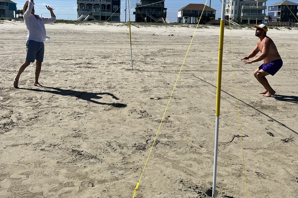 Volleyball net provided