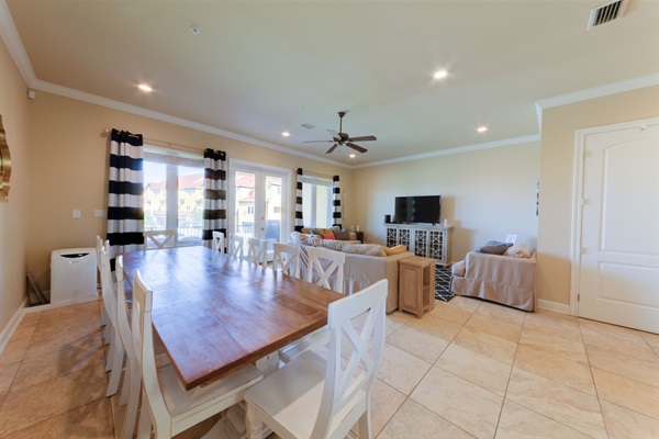 Dining table seats 12