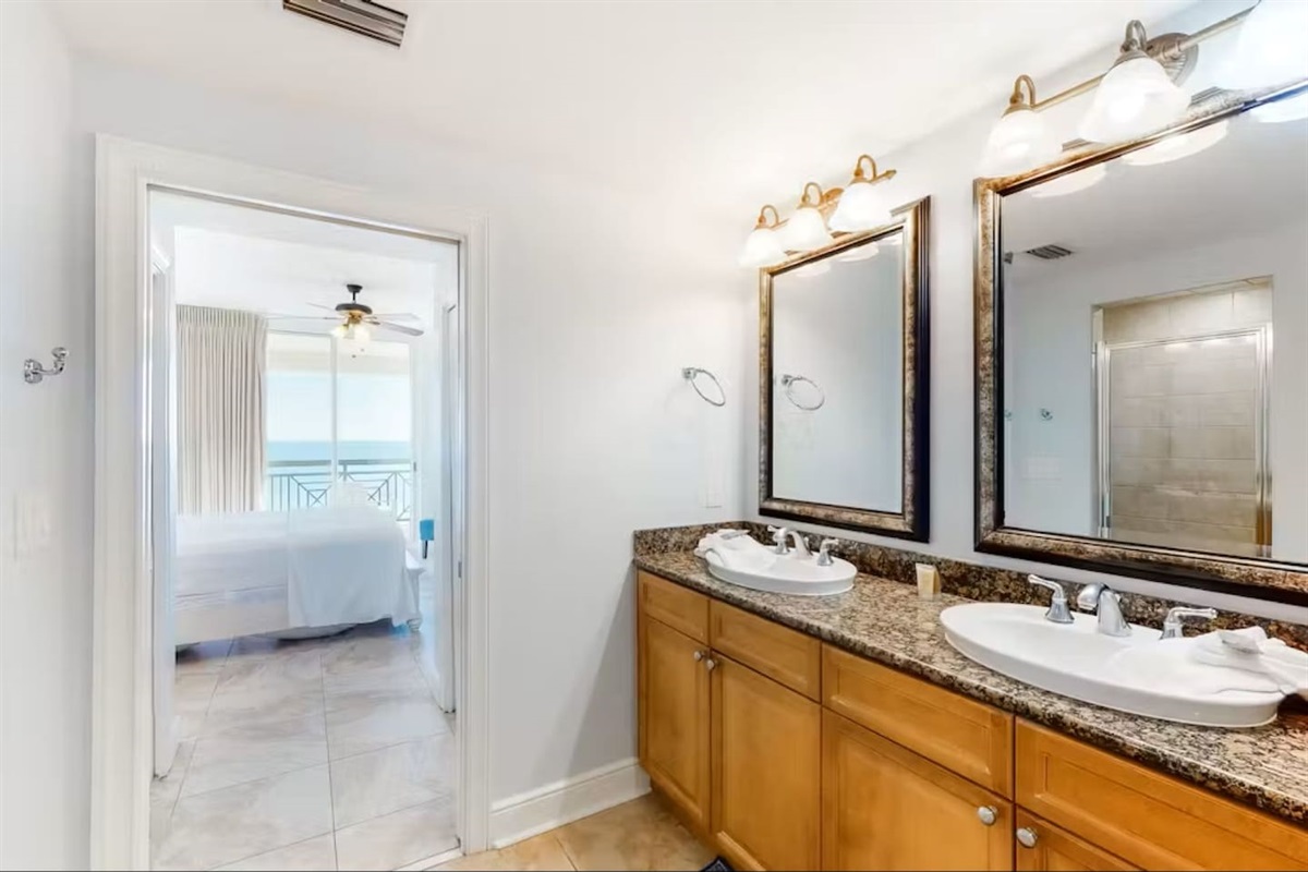 Start your day with Gulf views just steps away from your private, roomy primary bath.