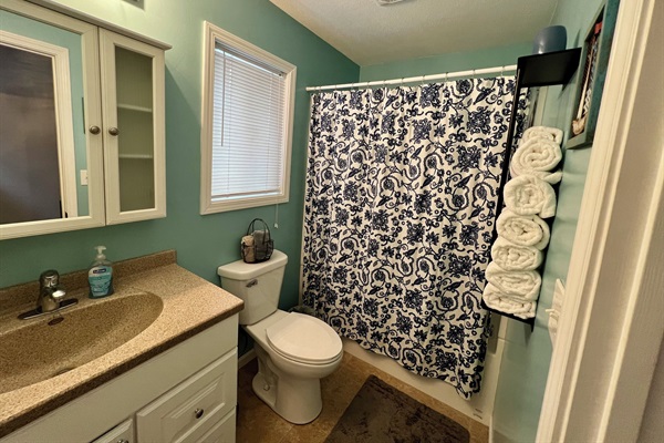 Full bathroom upstairs.