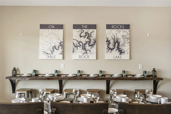 Plenty of dishware for large gatherings.