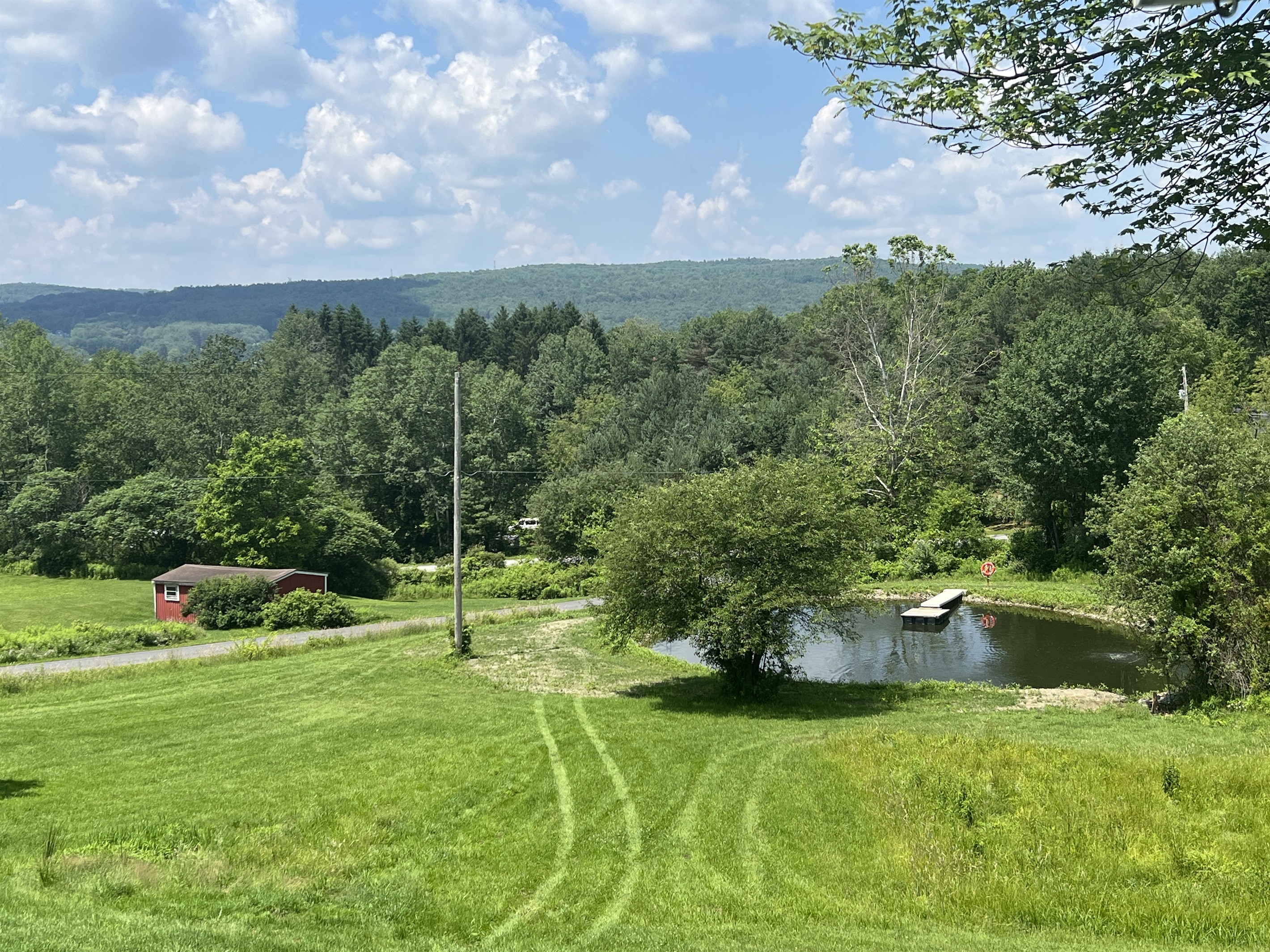 Pond view and beautiful rolling hills