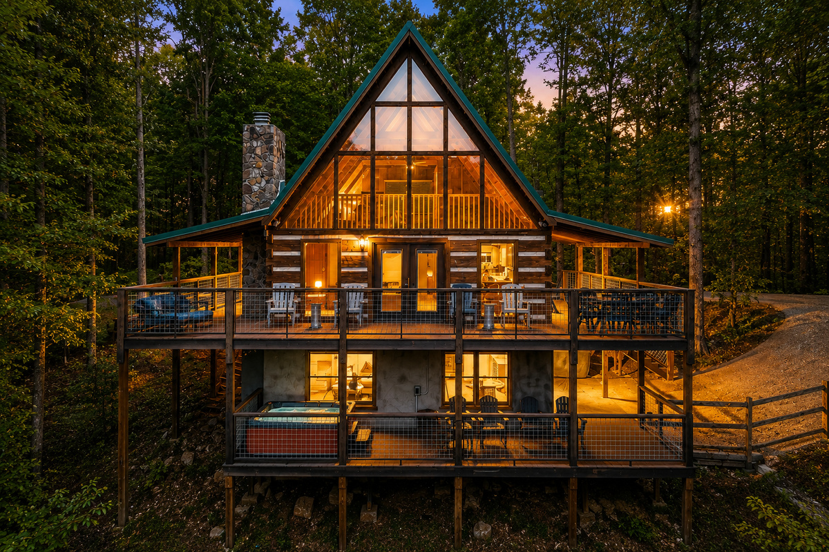 Peaceful cabin in the woods, perfect for a relaxing vacation!