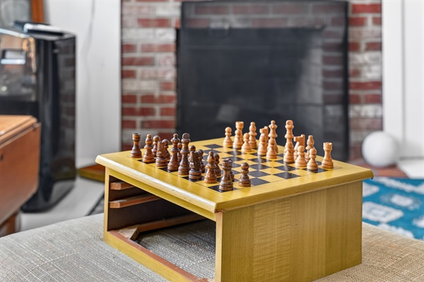 Chess is a cozy way to relax, connect, and enjoy your stay at The Jib!