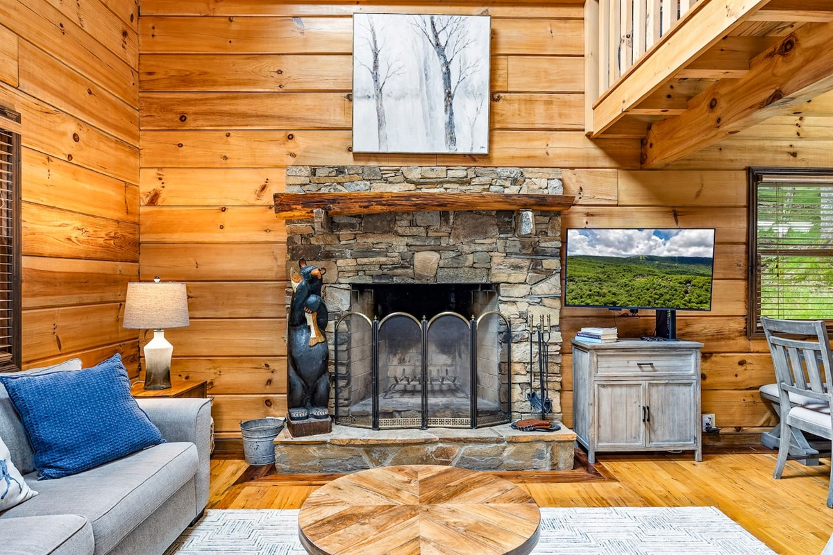 Enjoy the beautiful wood burning fireplace during your stay! 