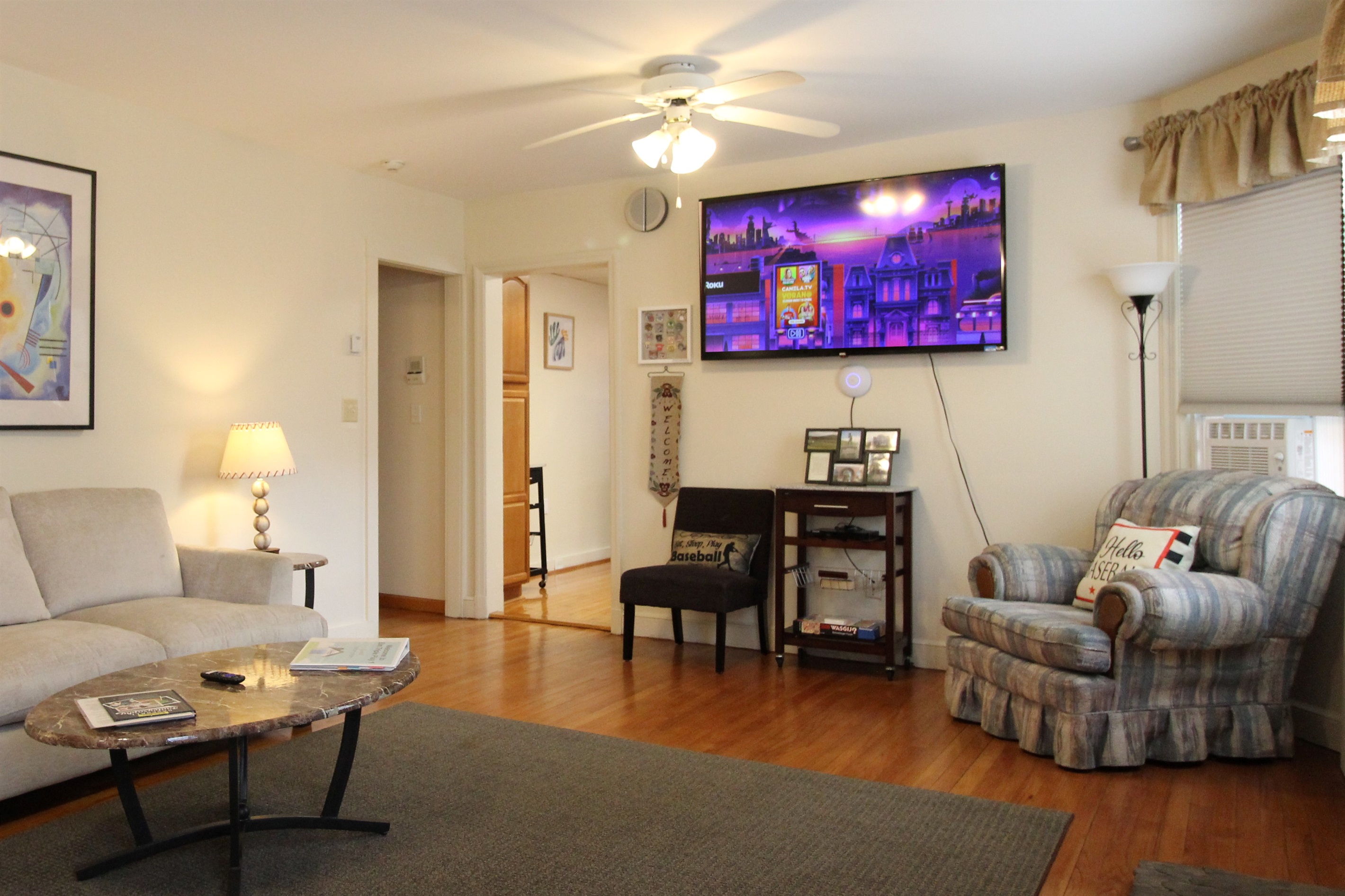 Large flat screen smart Roku TV for watching all your favorite programming