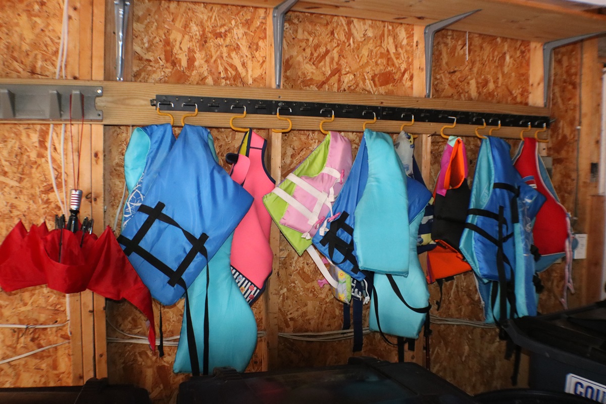 Life Vests for all ages and sizes.