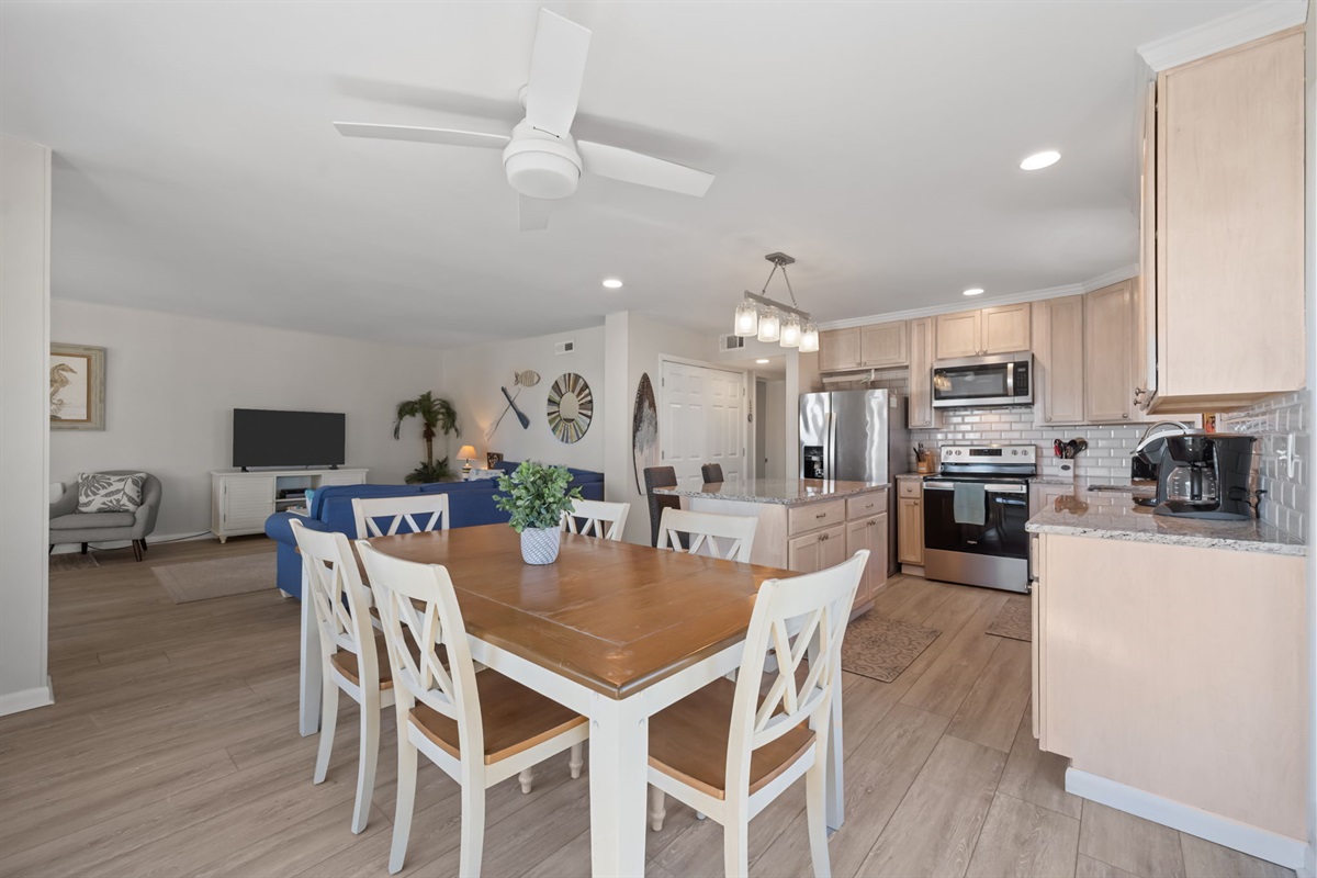 Dining and kitchen area