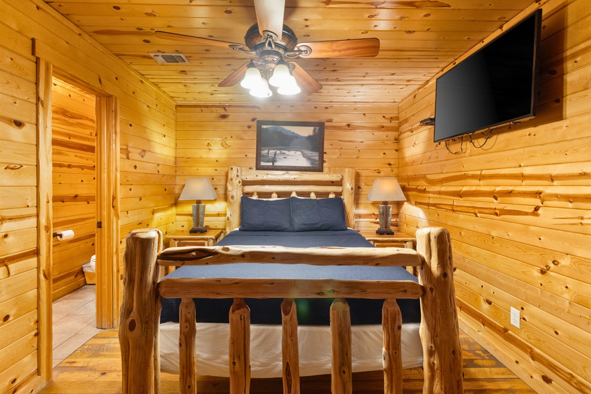 Bedroom 2 alternate view with deck access and natural light.