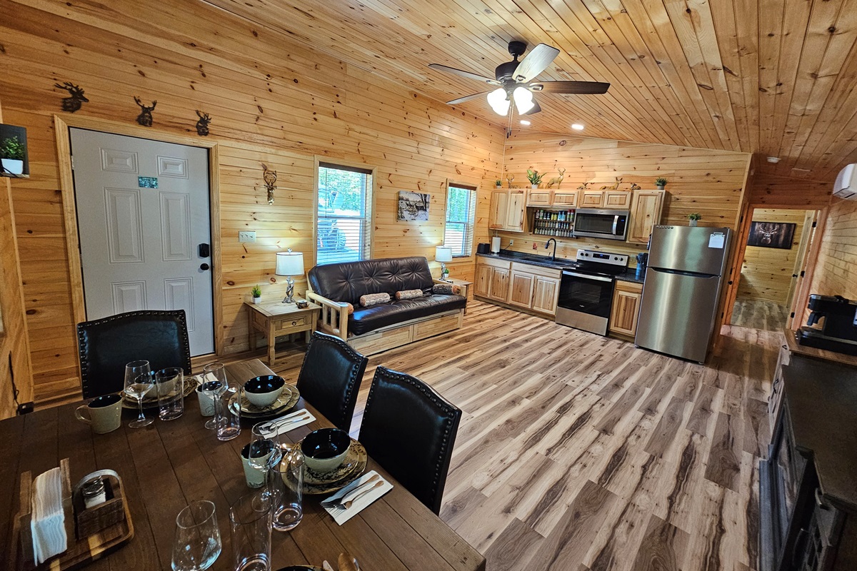 Share meals, laugh late into the night, and cozy up in this open living space that brings everyone together.