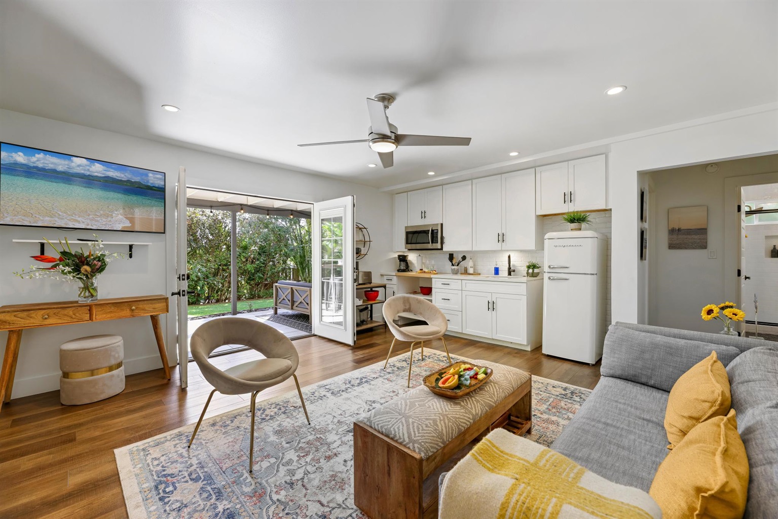 Main living space with view to garden