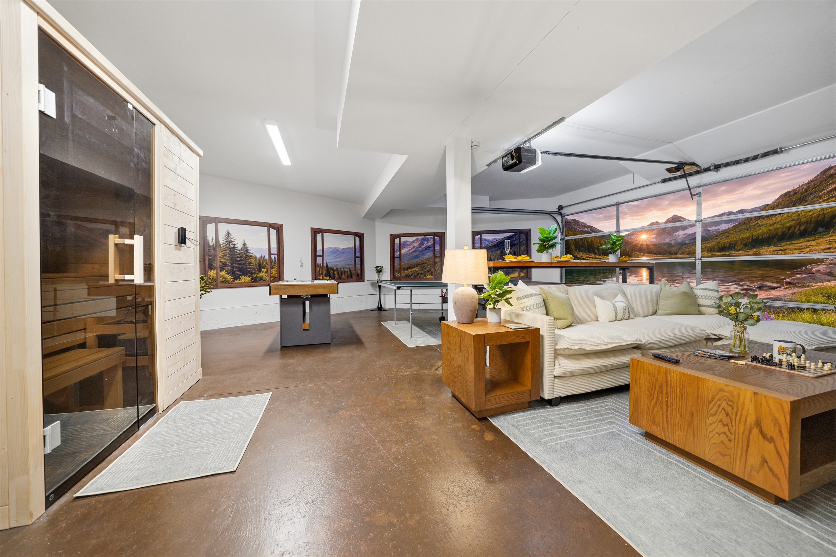 From sauna sessions to game nights, this is where relaxation meets entertainment.