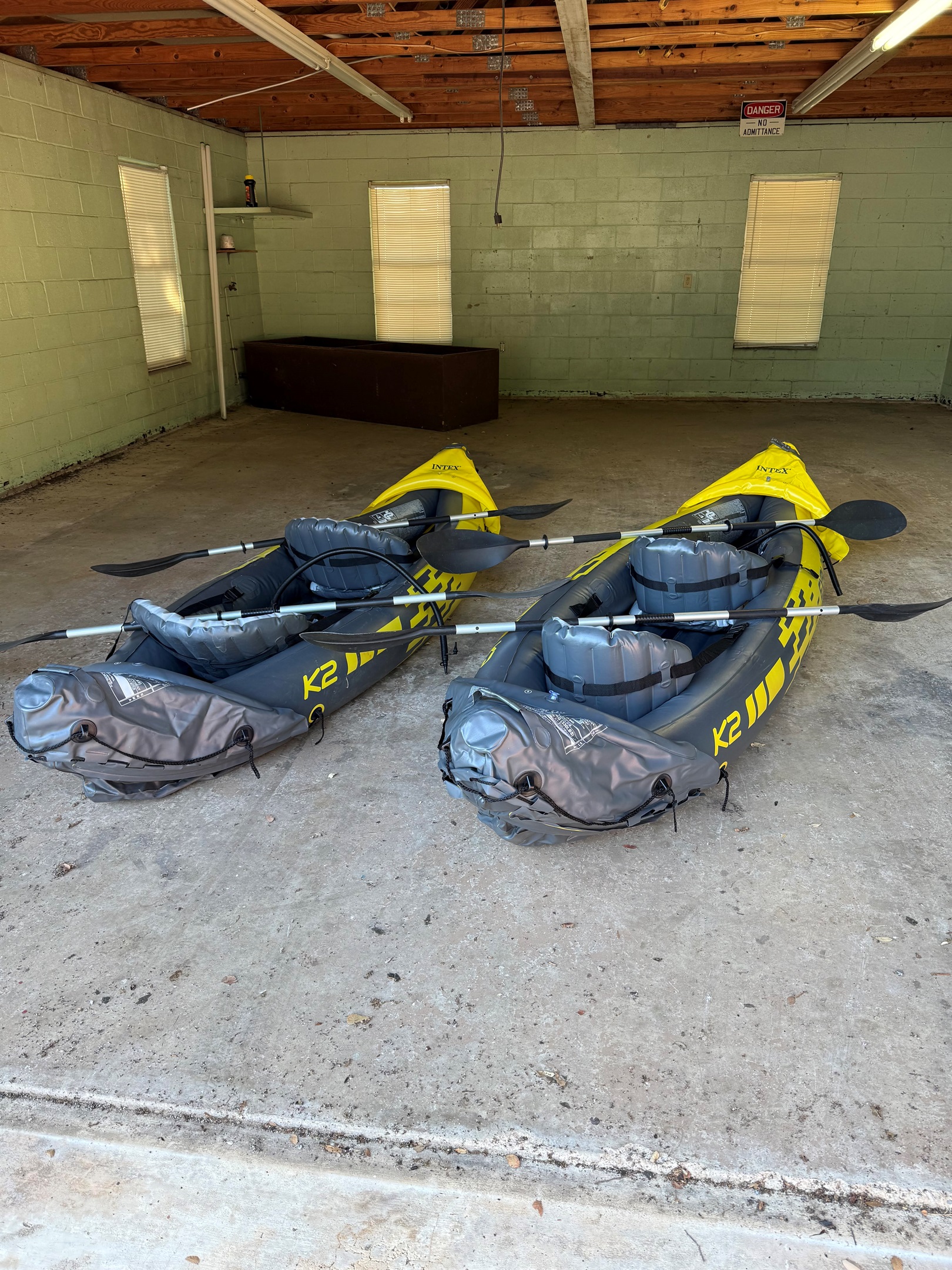 2 inflatable canoes