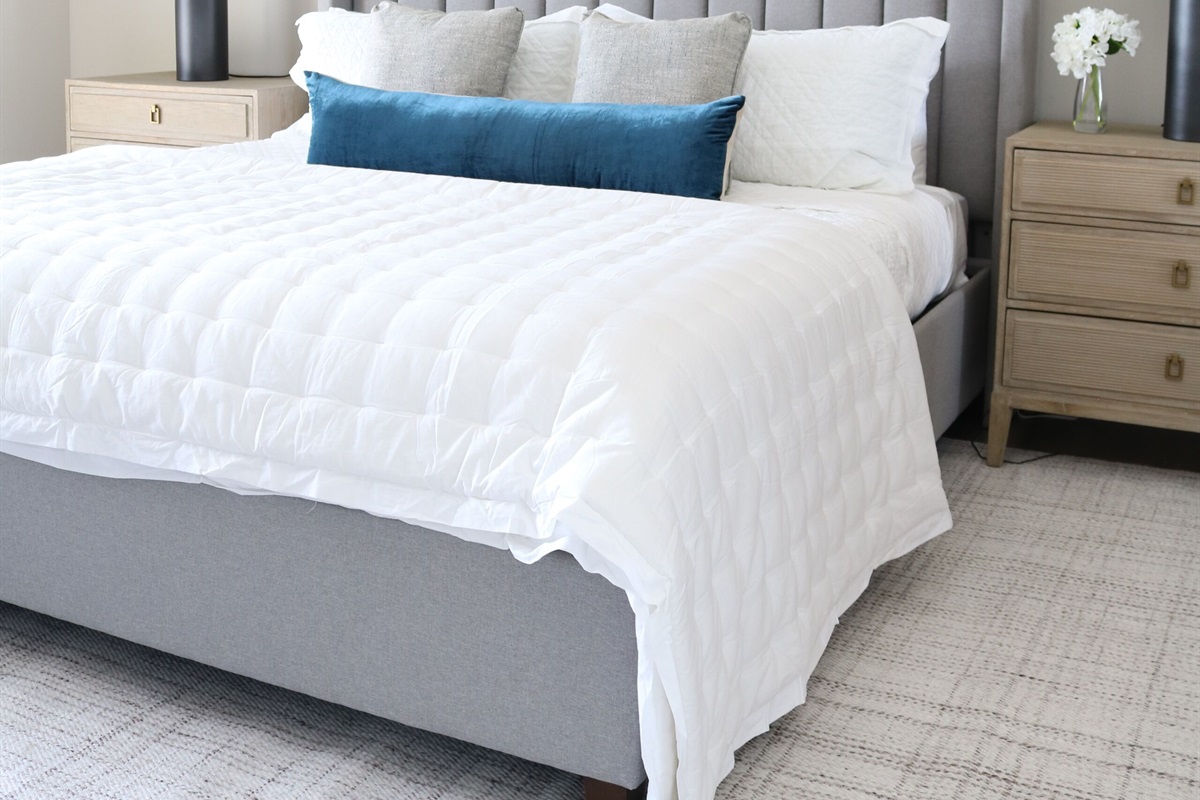 Master bedroom with an adjustable bed.