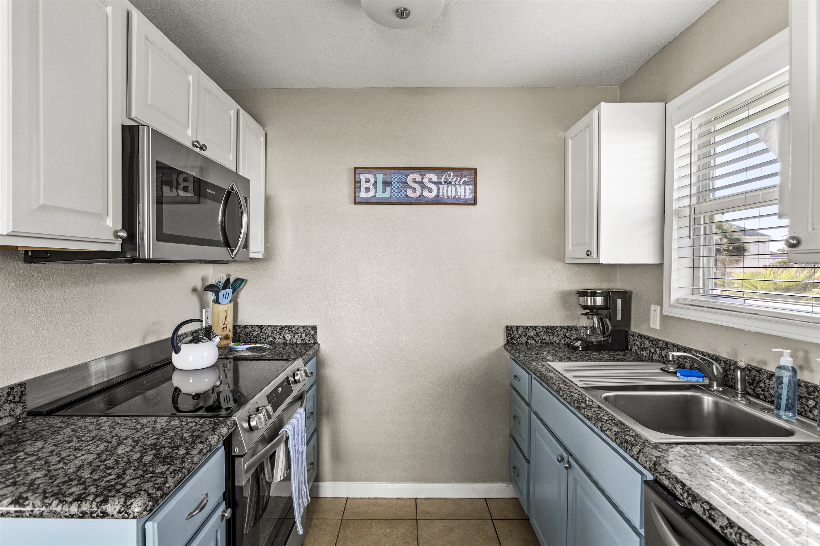 Fully stocked kitchen