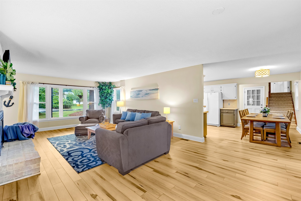 Living space is connected to the dining area - perfect for entertaining.
