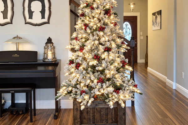 Christmas decor set up before Thanksgiving week, or the following week if Thanksgiving guests prefer no holiday decor.