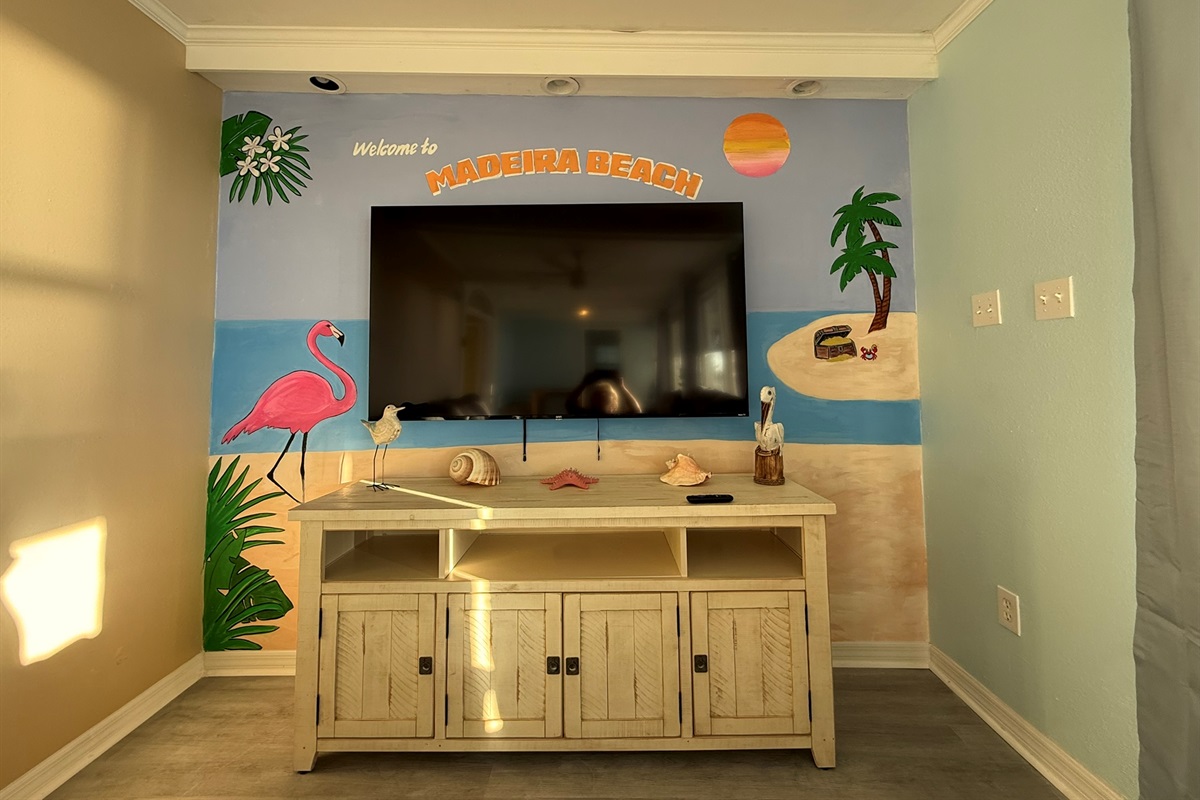 Living Room with 65" TV.