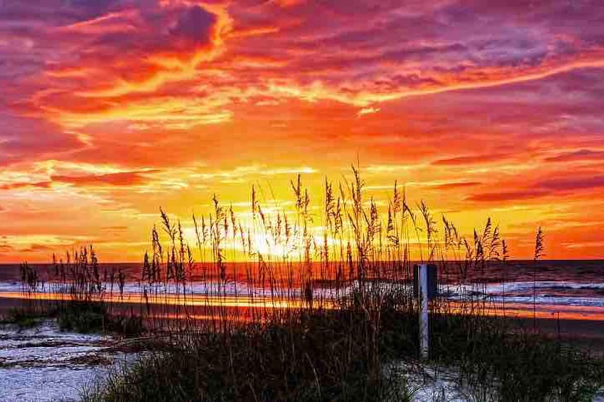 Sunset over the dunes
