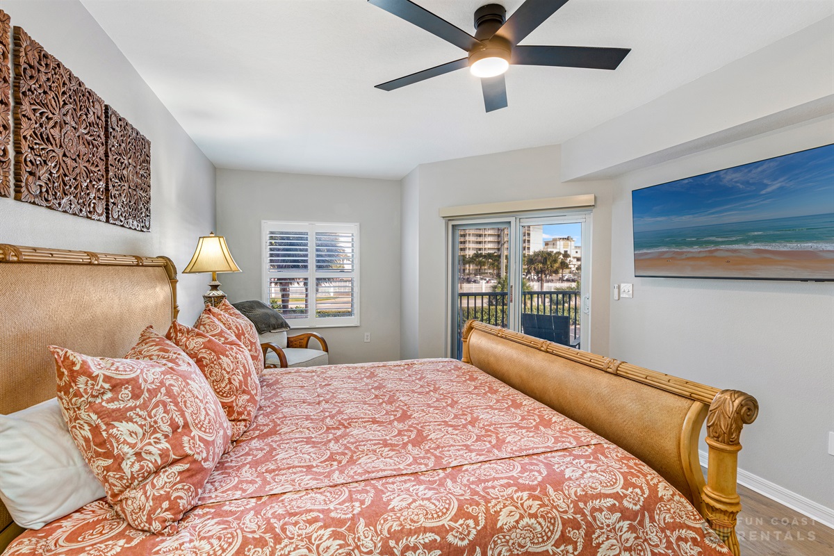 Master Bedroom with King Bed and Smart TV
