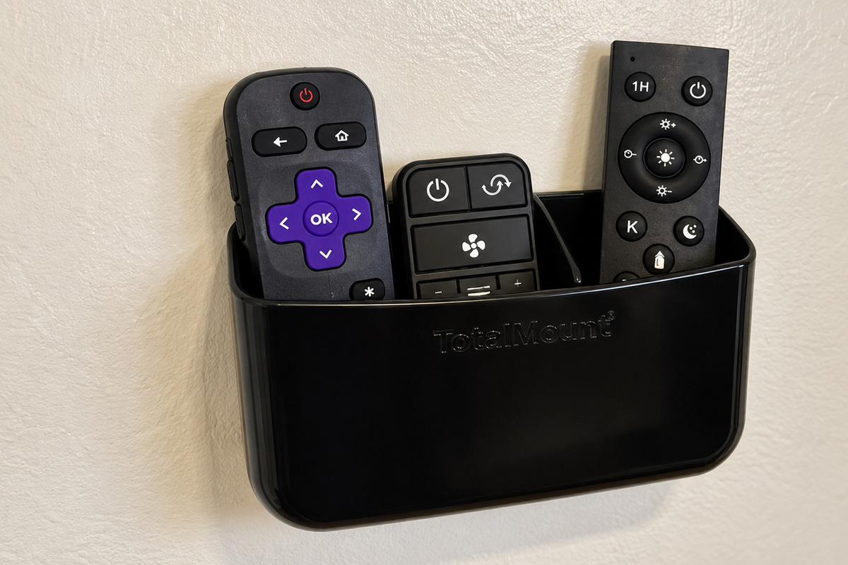 Everything has its place—even the remotes.