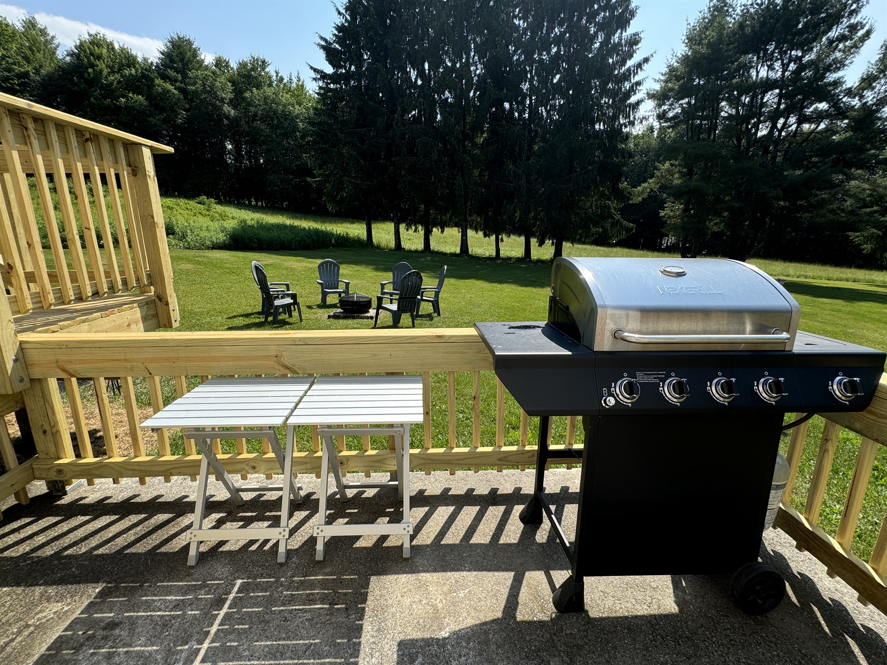 Grilling area off back deck