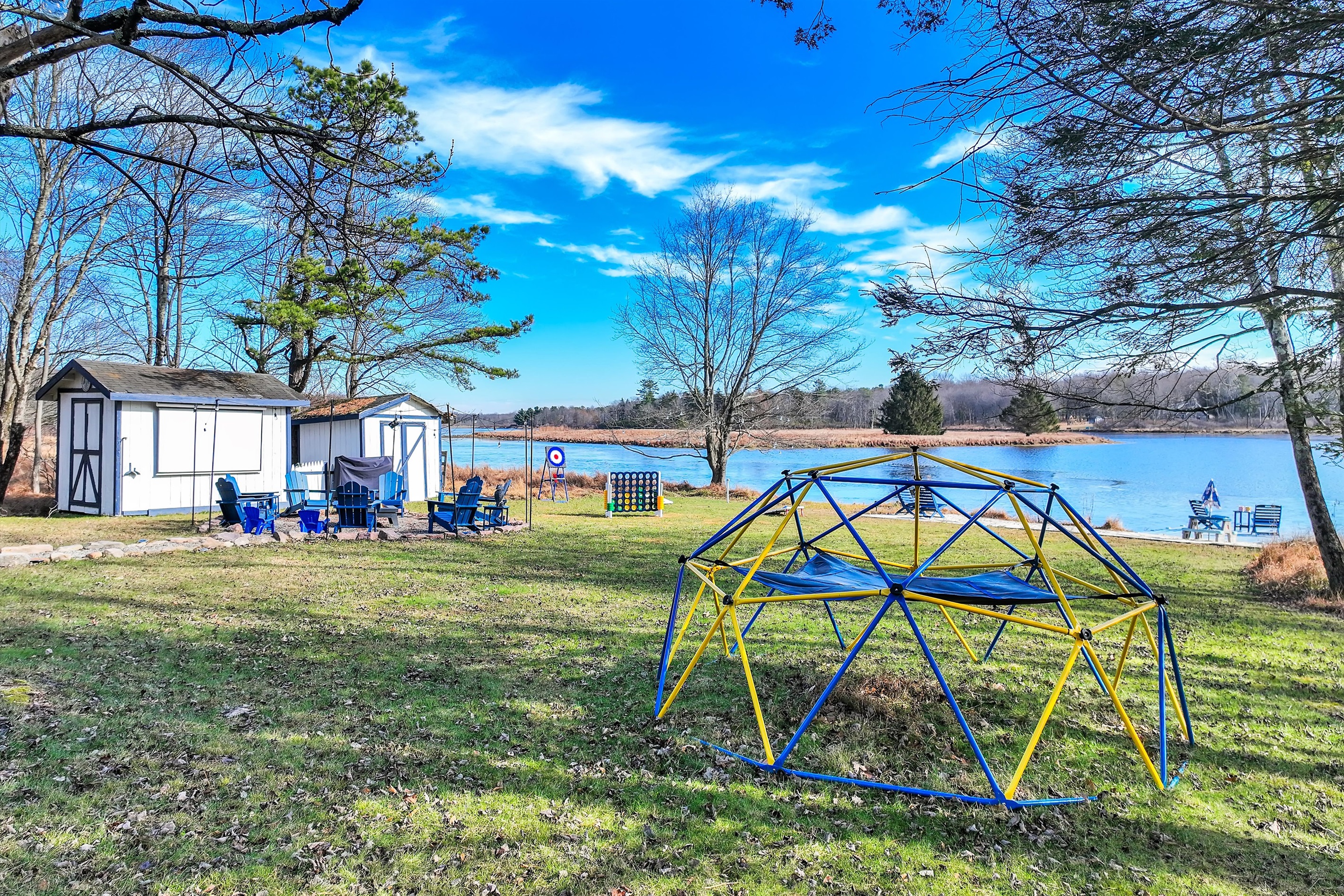 38 A quiet winter day by the playground with lake views.