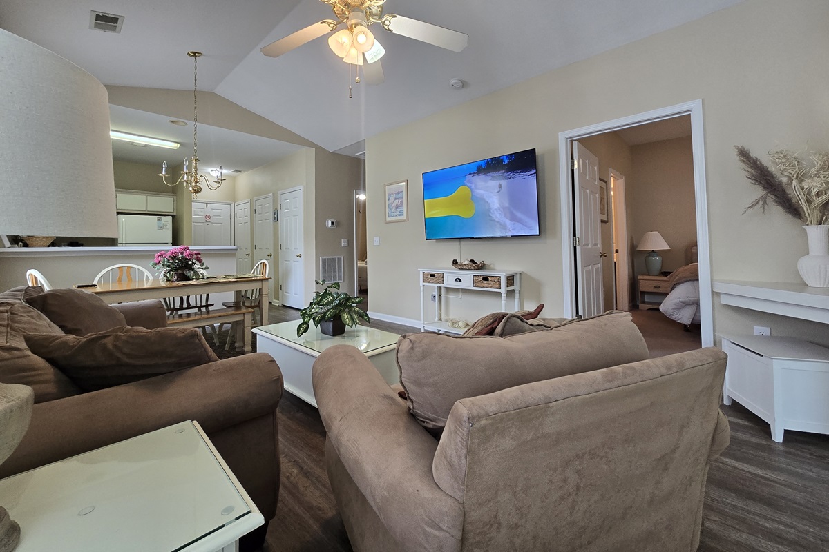 Dining Space Nested Right Between the Kitchen and Living Room