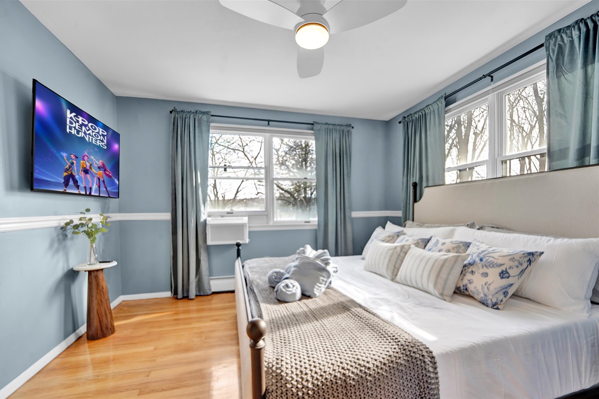 39 Guest room filled with soft morning light.